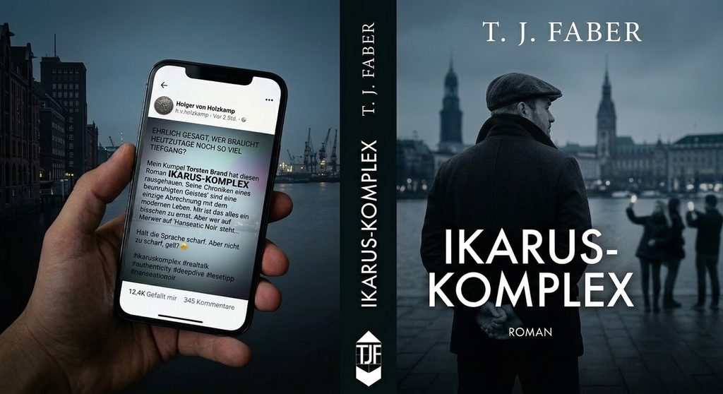 Cover-Gesamtansicht zum Roman "Ikarus-Komplex"