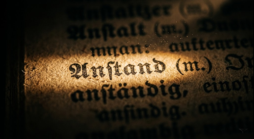 Vergessene Worte: Anstand