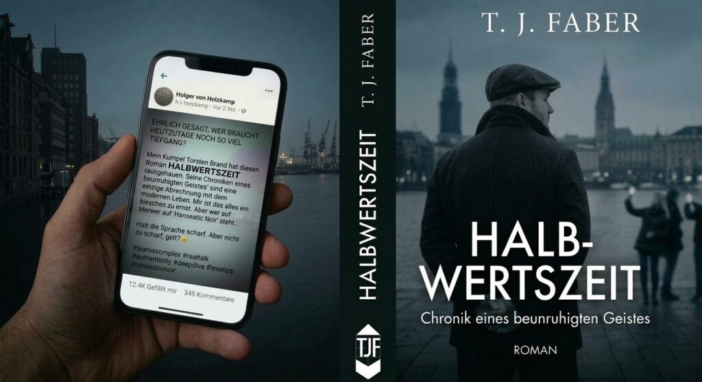 Cover-Gesamtansicht zum Roman "Halbwertszeit"